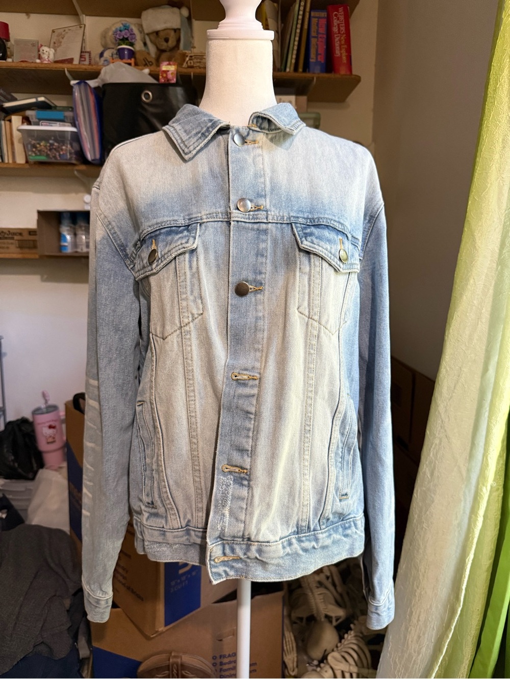 Light Wash Denim Jacket - Women’s Casual Jean Coat